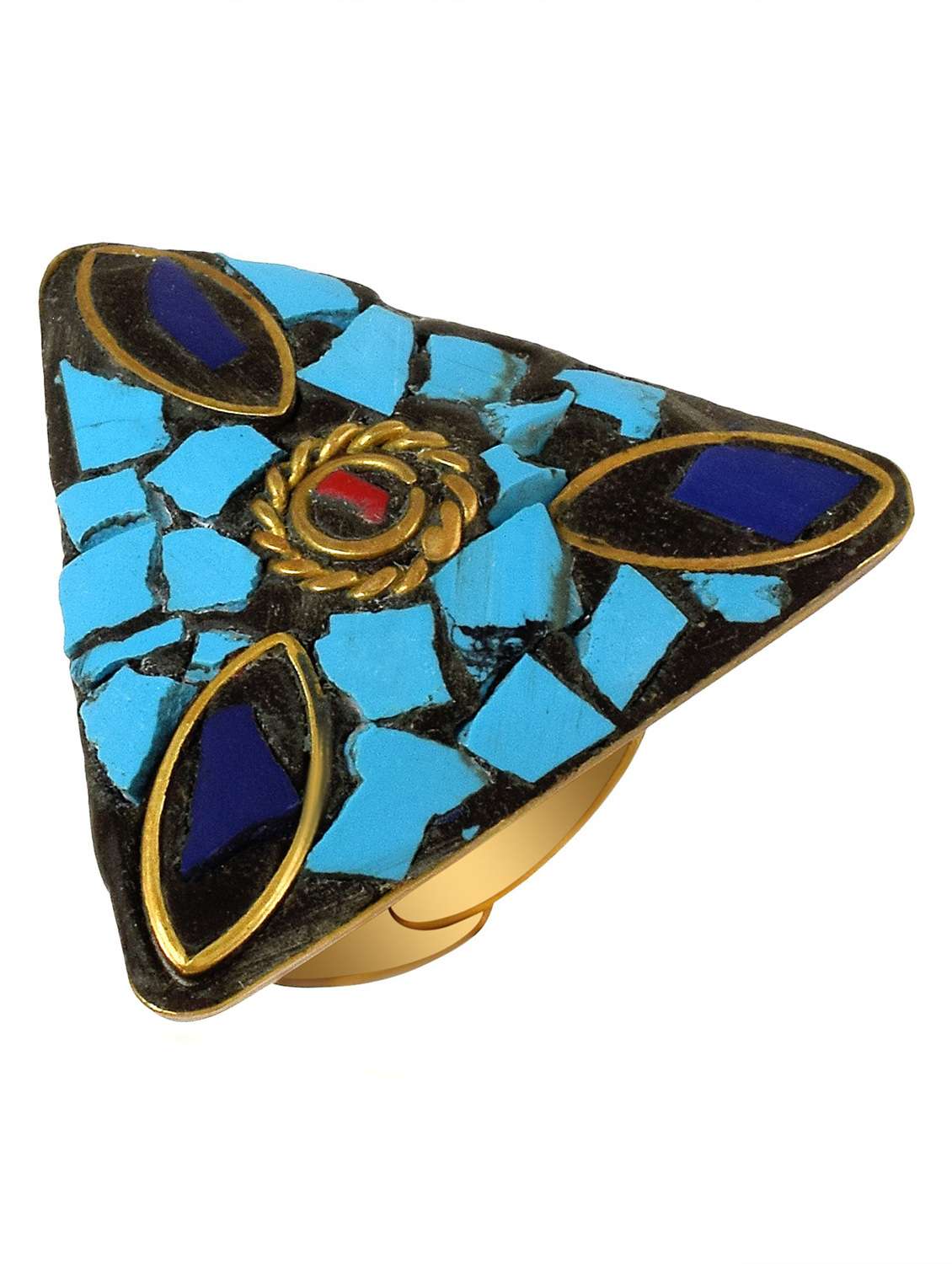 multi colored brass finger  ring - 18536923 -  Standard Image - 2
