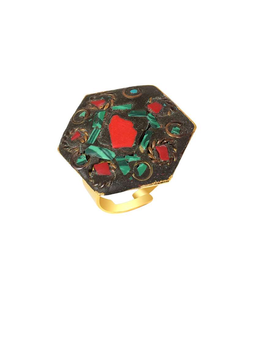 multi colored brass finger  ring - 18536924 -  Standard Image - 2