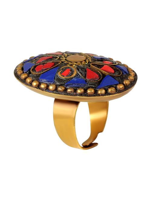 multi colored brass finger  ring - 18536929 -  Standard Image - 0
