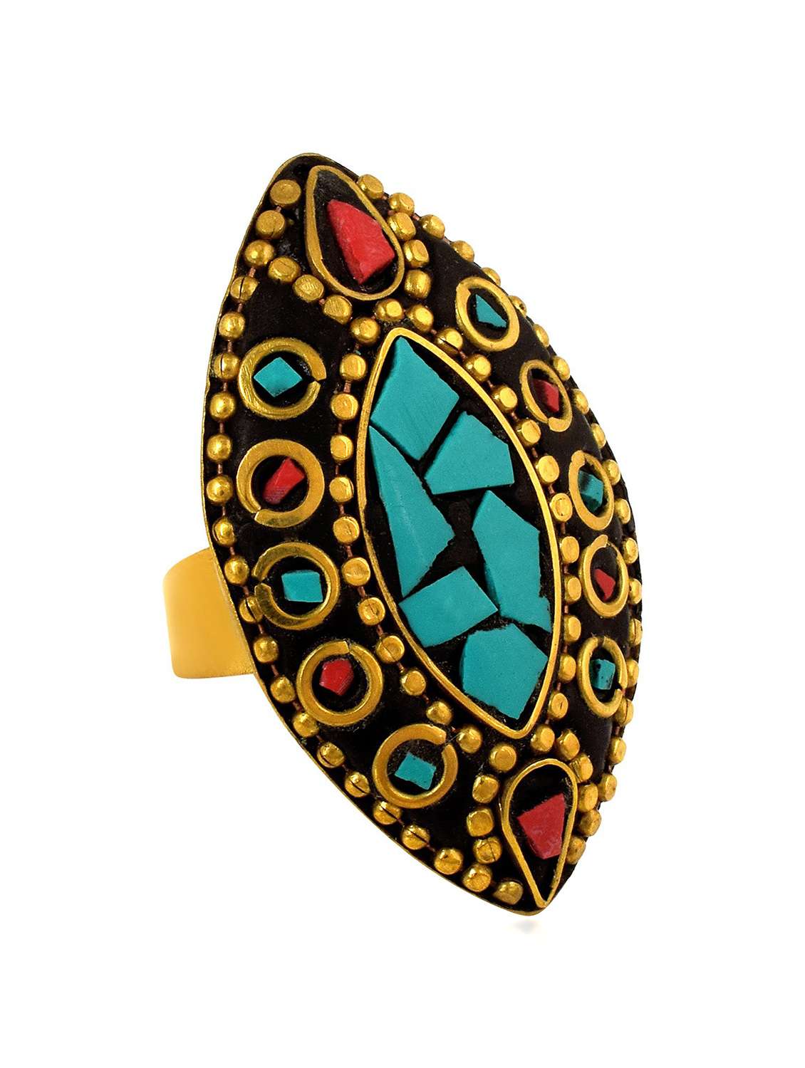 multi colored brass finger  ring - 18536930 -  Standard Image - 2