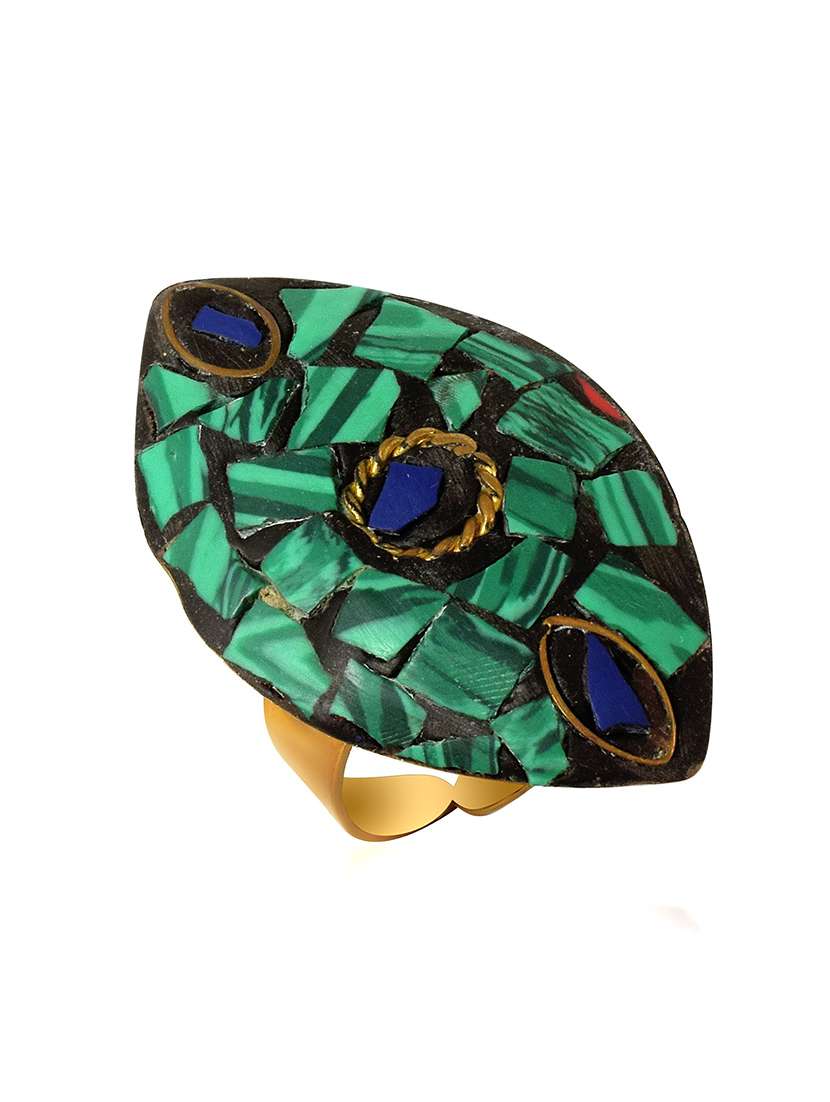 multi colored brass finger  ring - 18536934 -  Standard Image - 2