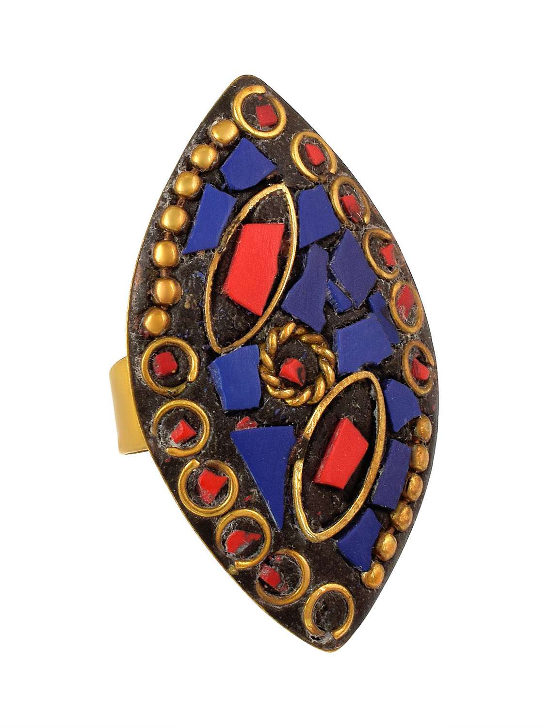 multi colored brass finger  ring - 18536935 -  Standard Image - 2