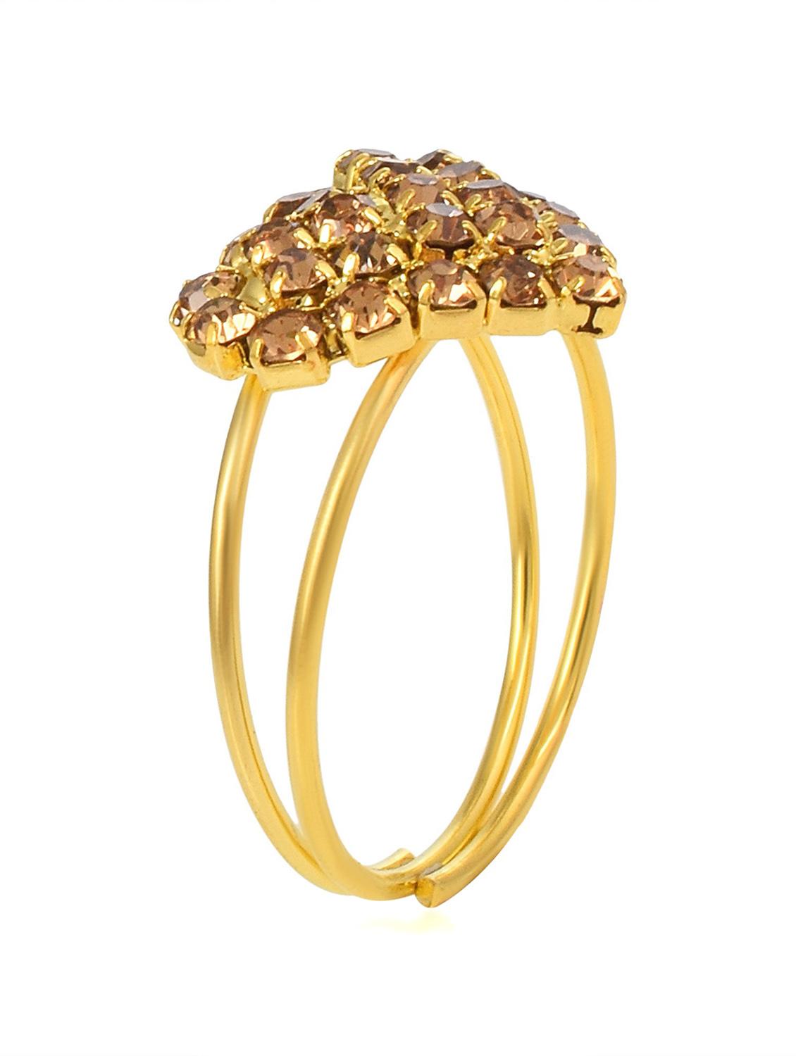 gold plated finger ring - 18536976 - Standard Image - 2