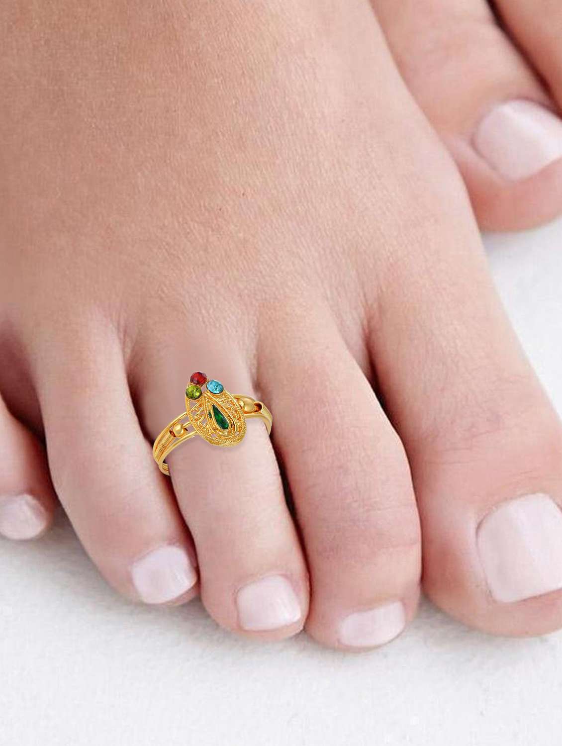 multi colored toe ring - 18537099 -  Standard Image - 2