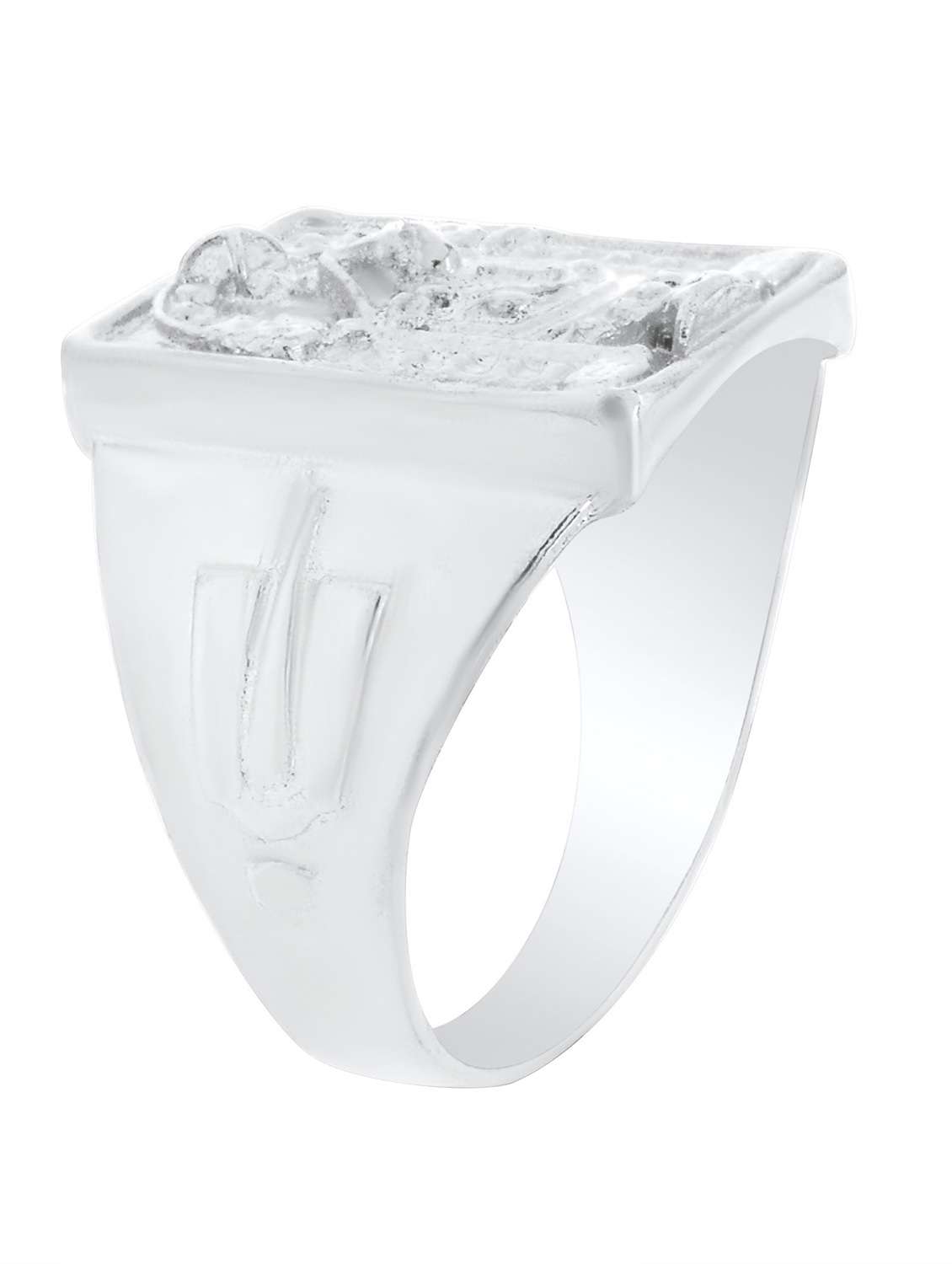 silver pleated ring - 18537115 - Standard Image - 2