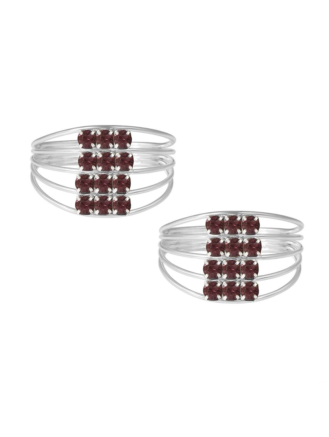 silver pleated toe ring