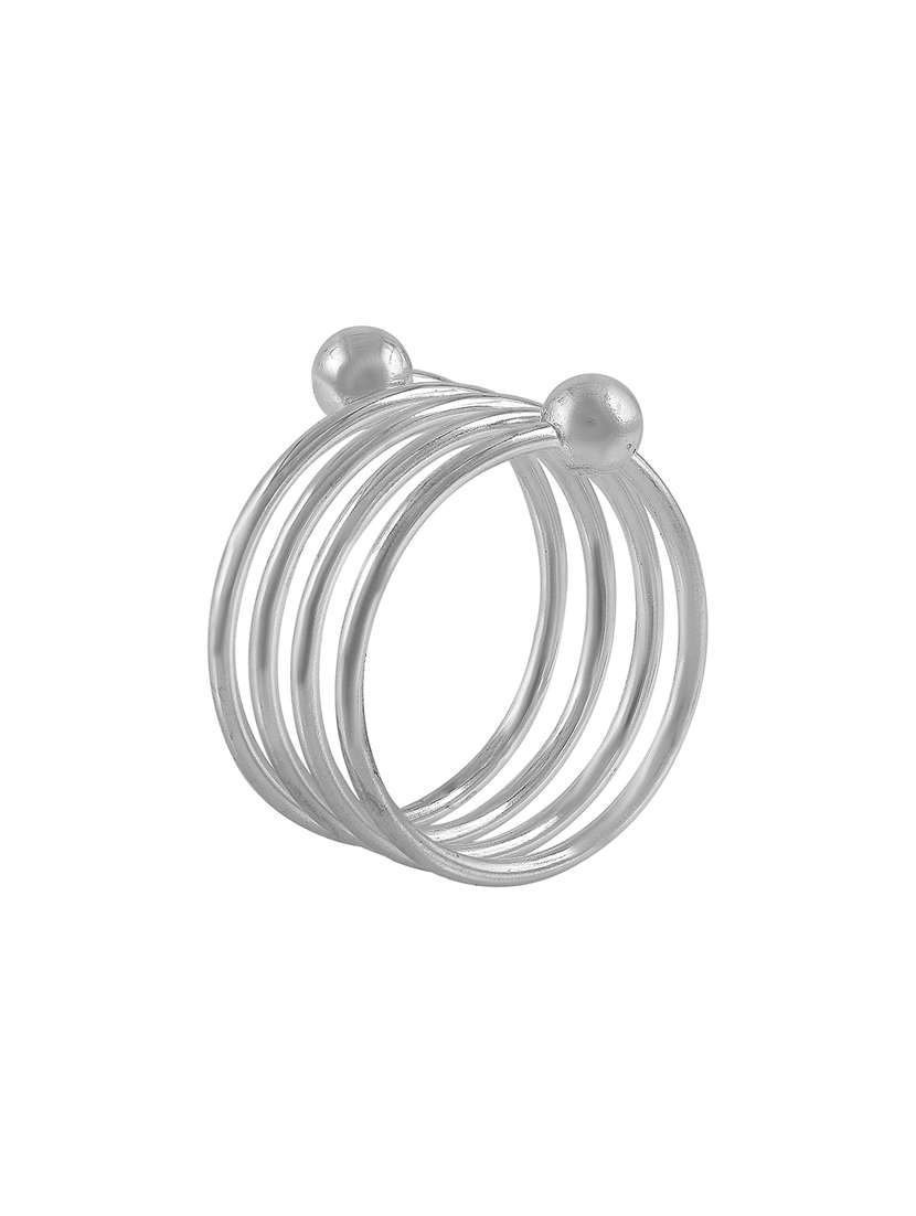 silver pleated ring - 18537190 -  Standard Image - 2
