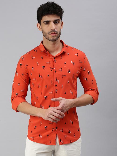 mens printed casual shirt - 18537370 - Standard Image - 0
