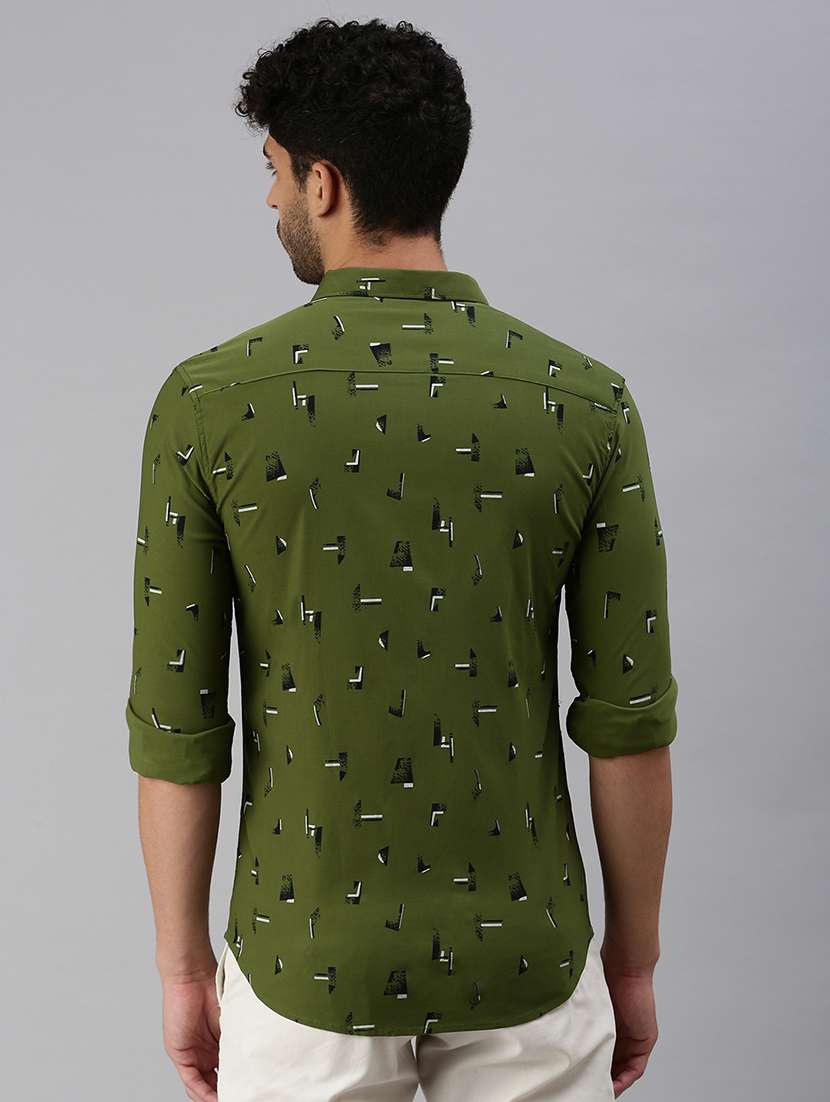 mens printed casual shirt - 18537373 - Standard Image - 2