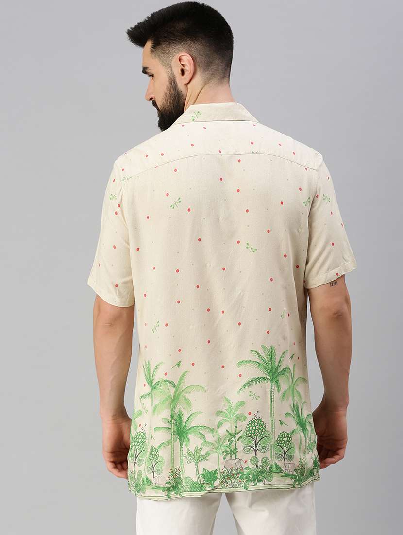 beige polka dots casual shirt - 18537462 -  Standard Image - 2