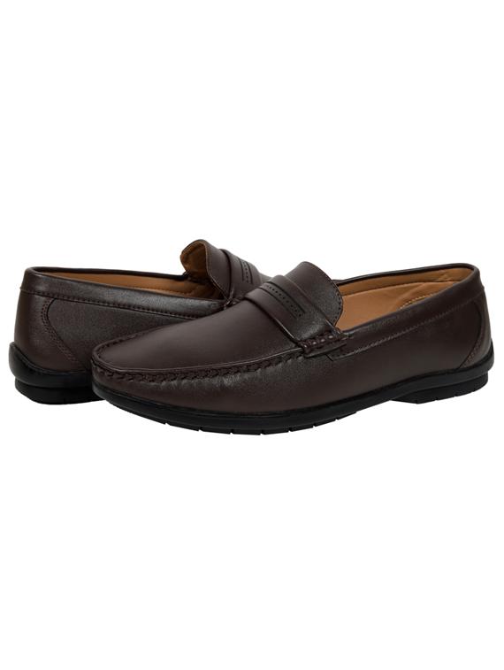 mens brown slip on loafer - 18537735 - Standard Image - 2