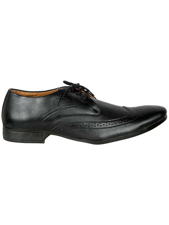 mens black lace-up brouges