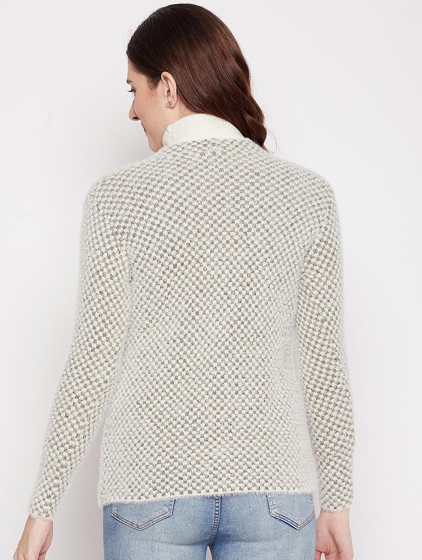 v neck self design woolen cardigan - 18539472 - Standard Image - 2