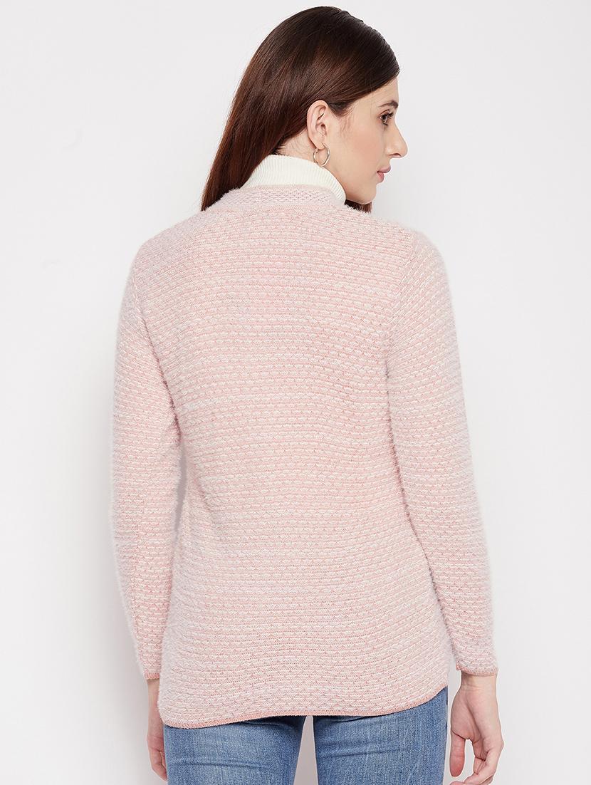 v neck self design woolen cardigan - 18539478 - Standard Image - 2