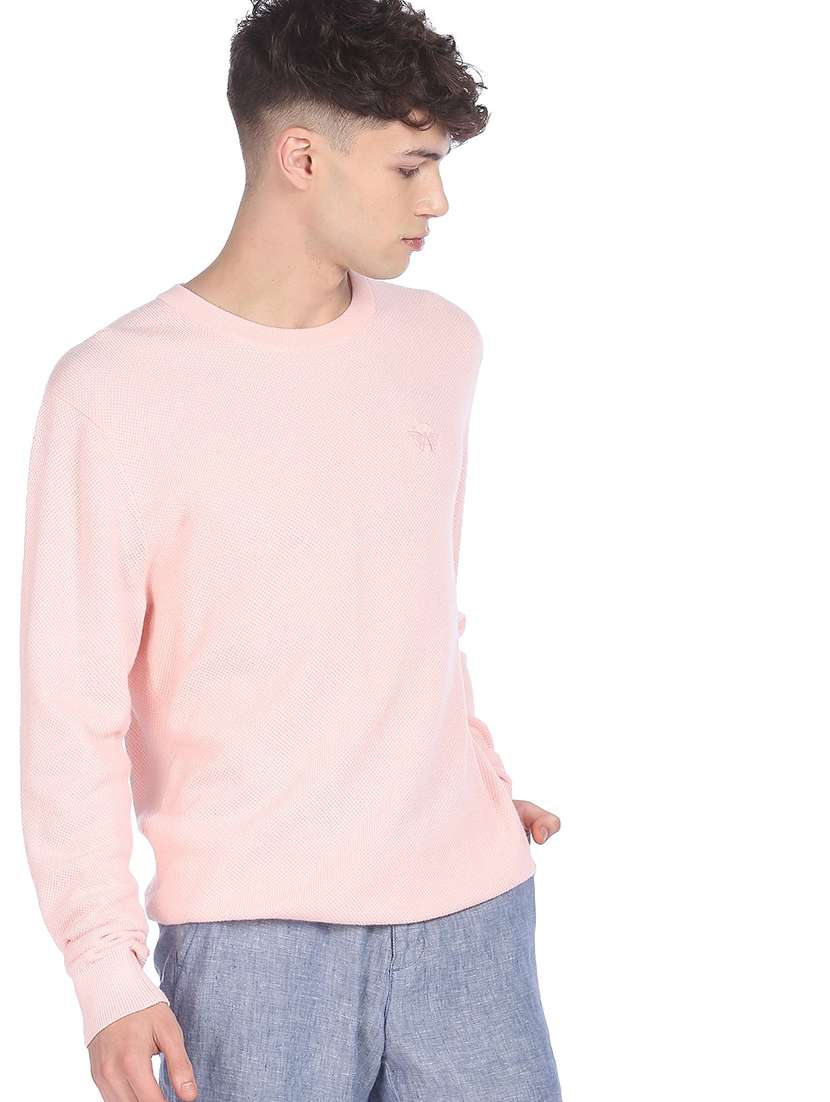 mens solid pullover
