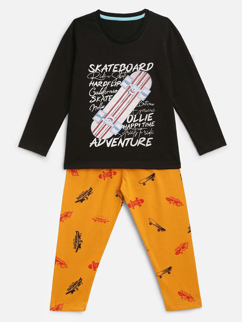 boys printed nightwear pyjama set
