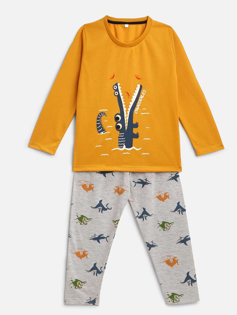 boys printed nightwear pyjama set