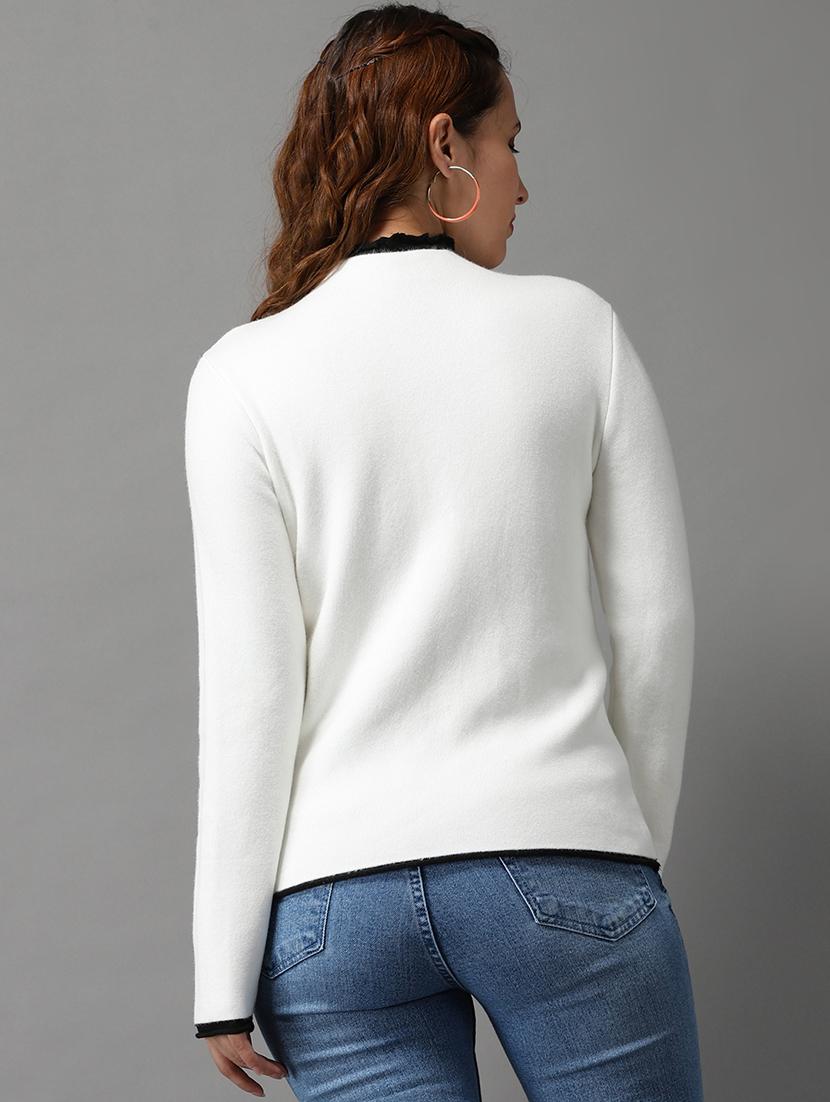 mock neck solid pullover - 18545183 - Standard Image - 2