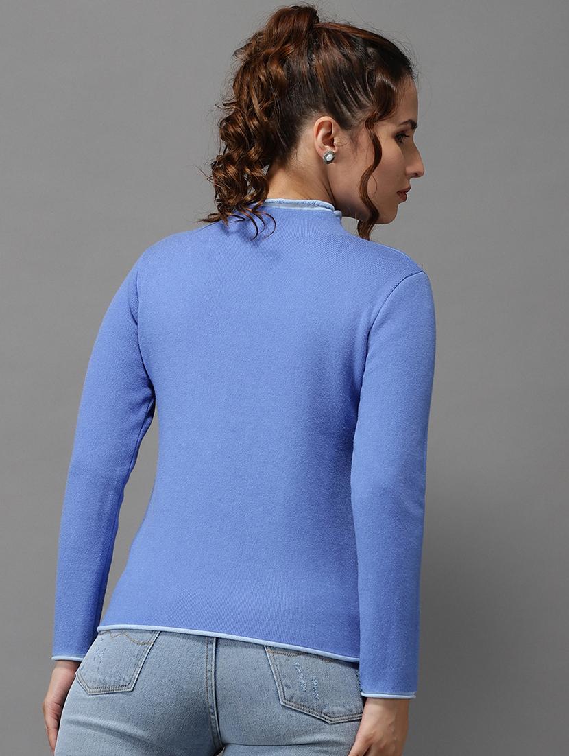 mock neck solid pullover - 18545184 - Standard Image - 2