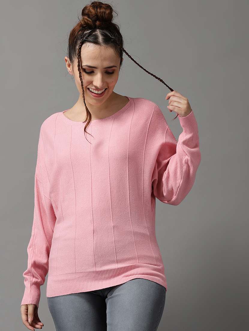 batwing sleeved solid pullover 