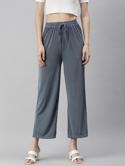 drawstring waist solid track pant - 18545277 - Standard Image - 0