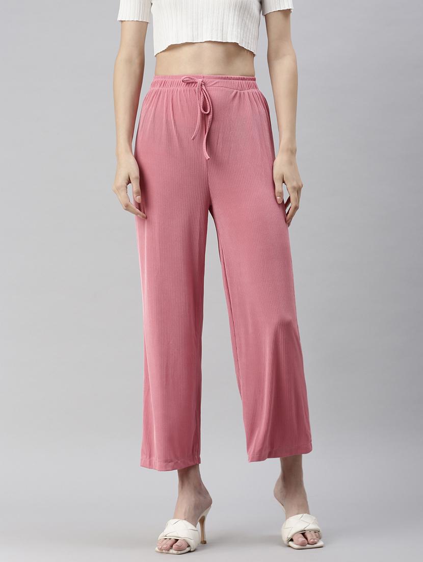 drawstring waist solid track pant - 18545279 - Zoom Image - 0