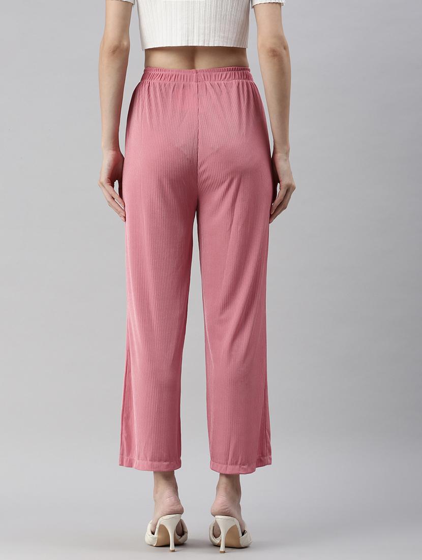 drawstring waist solid track pant - 18545279 - Standard Image - 2