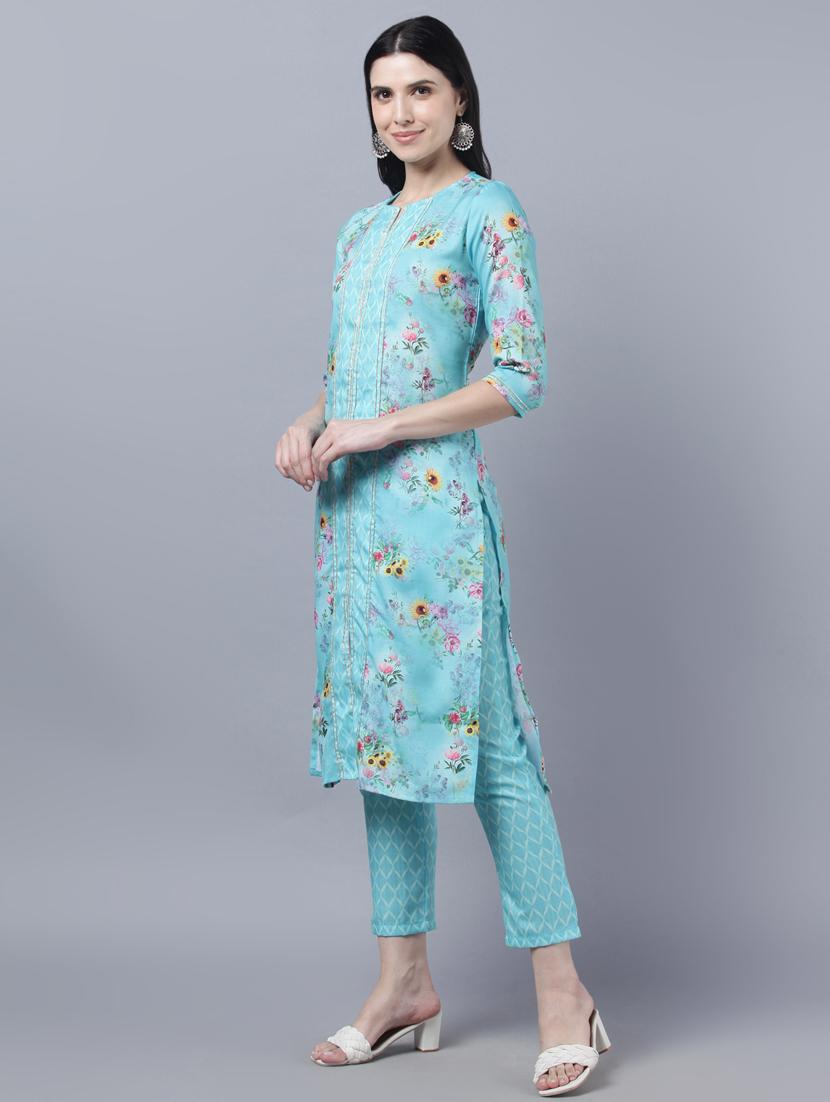 floral kurta pant set - 18545567 - Standard Image - 2