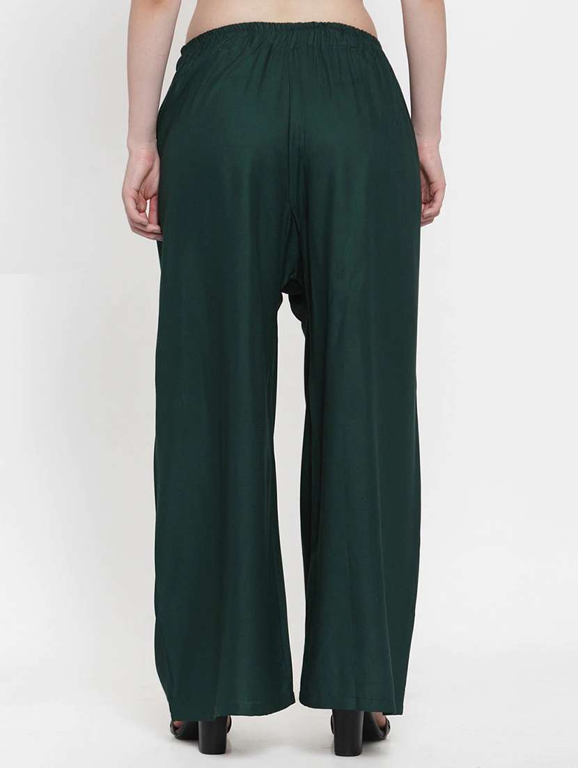 pack of 2 solid flared palazzos - 18546466 -  Standard Image - 2