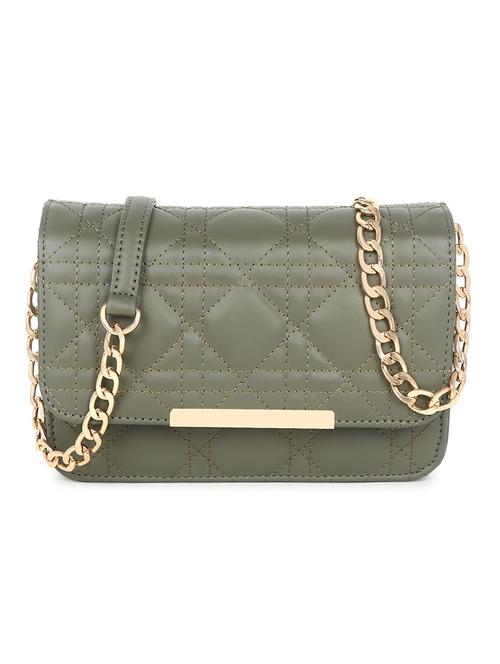 green quilted regular sling bag - 18546924 - Standard Image - 0