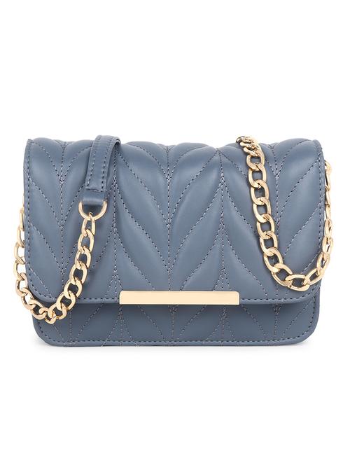 blue quilted regular sling bag - 18546930 - Standard Image - 0
