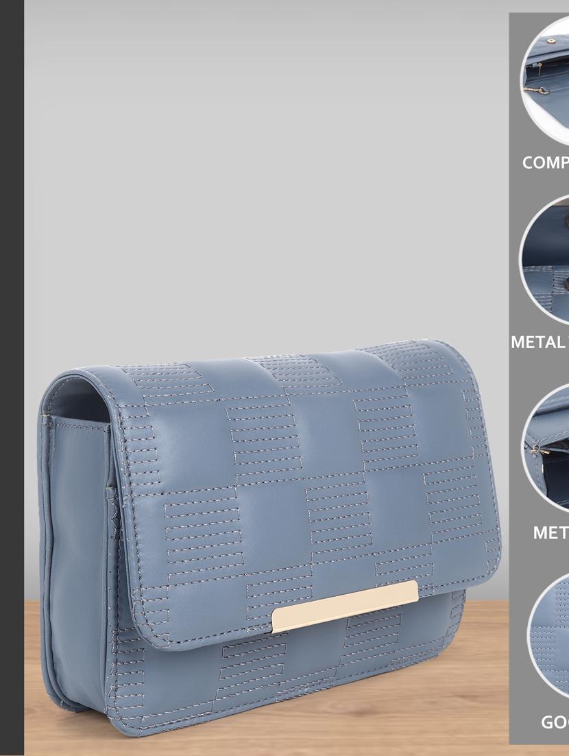 blue quilted regular sling bag - 18546937 - Standard Image - 2