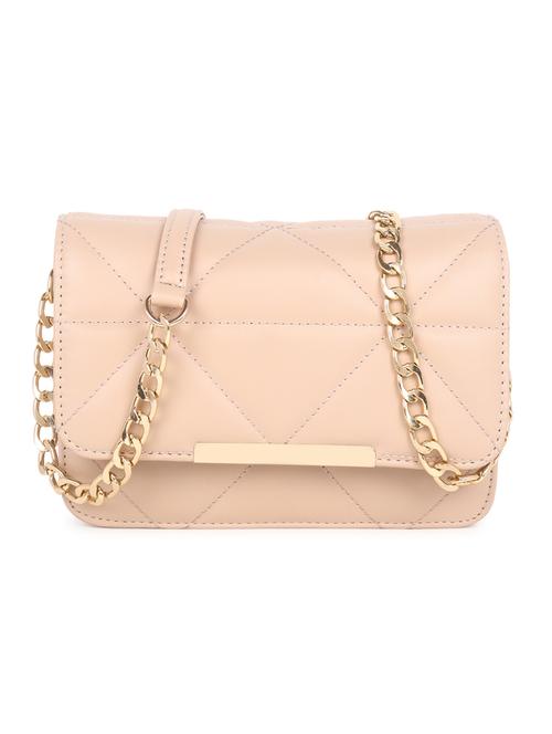 beige quilted regular sling bag - 18546942 -  Standard Image - 0