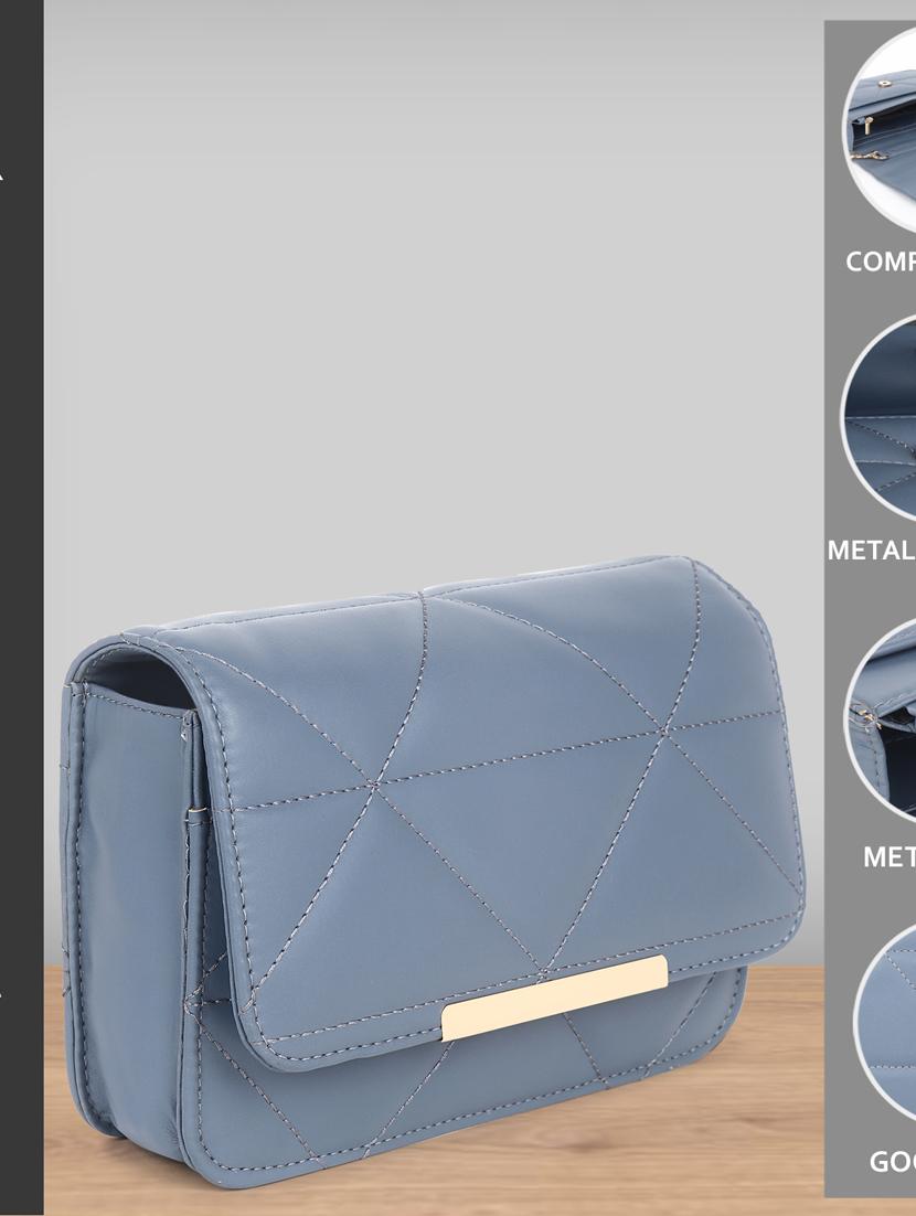 blue quilted regular sling bag - 18546944 - Standard Image - 2