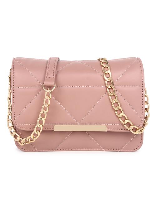 pink quilted regular sling bag - 18546947 - Standard Image - 0