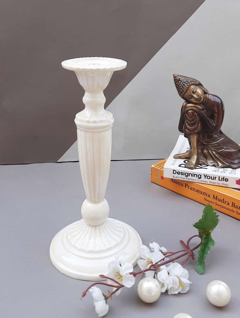 color palette ceramic finish candle holder