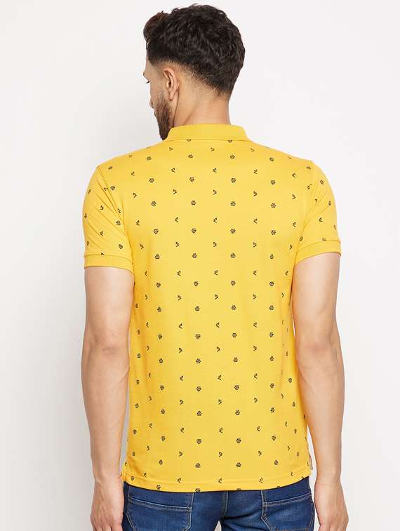 yellow printed polo t-shirt - 18547917 -  Standard Image - 2