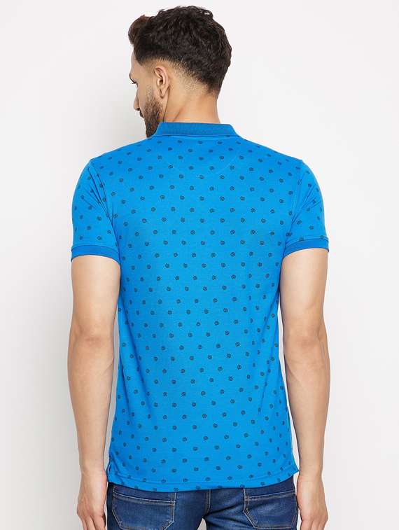 blue printed polo t-shirt - 18547920 -  Standard Image - 2