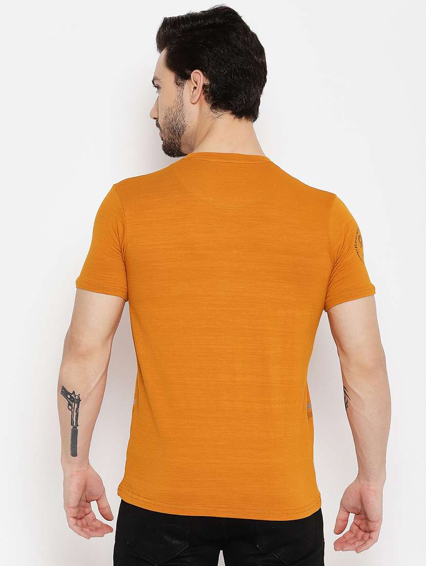 orange chest print t-shirt - 18547926 - Standard Image - 2