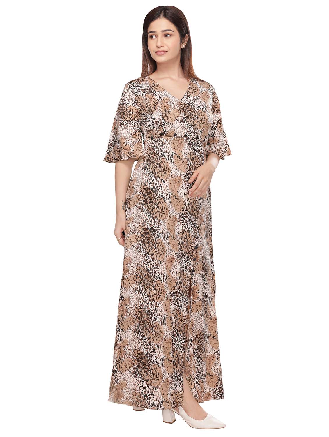 women's ruffle checks dress