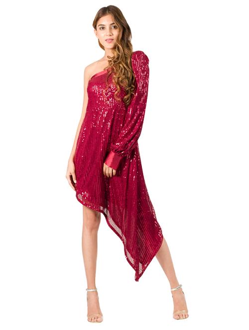 women's asymmetric knee length dress - 18548054 -  Standard Image - 0