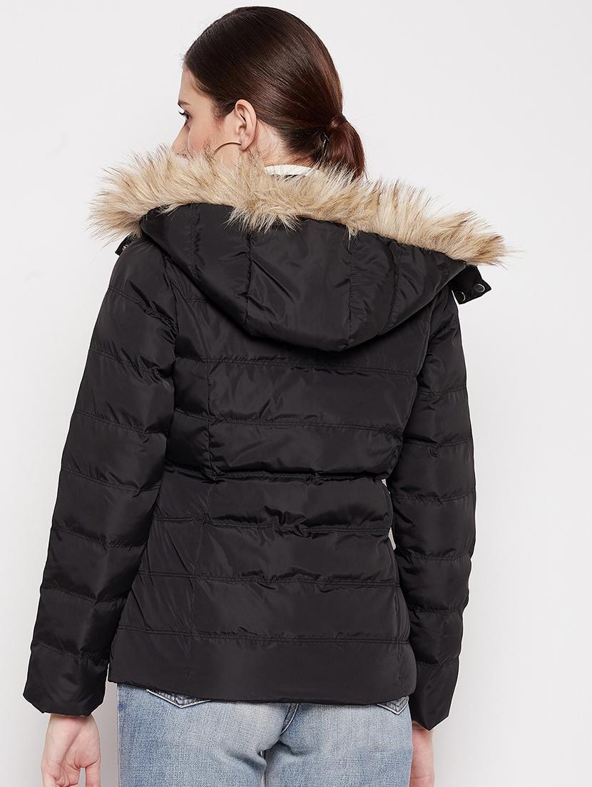 long sleeved solid quilted & padded jacket - 18548455 - Standard Image - 2