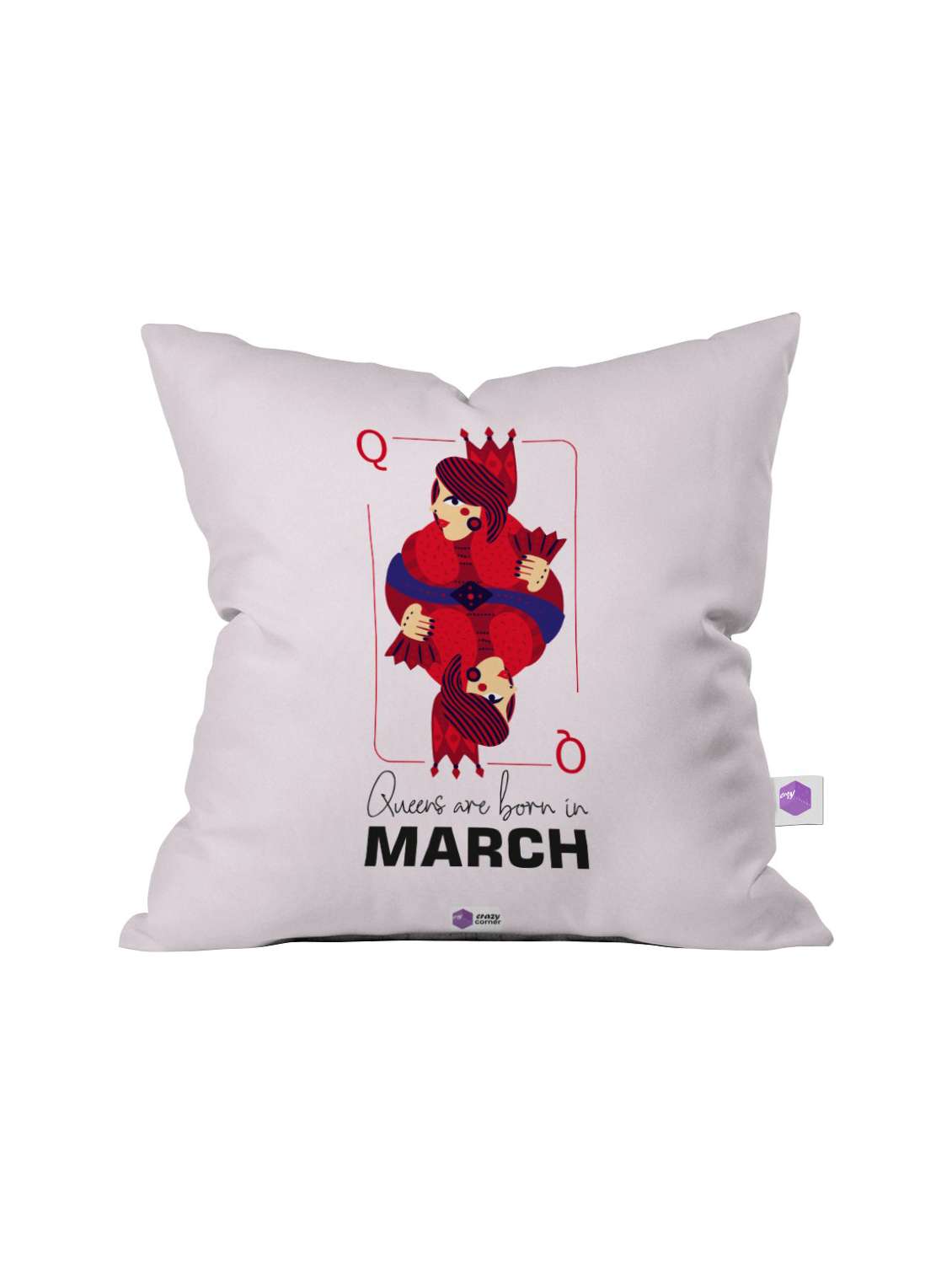 crazy corner multi printed cushion ( 12 x 12 inches )