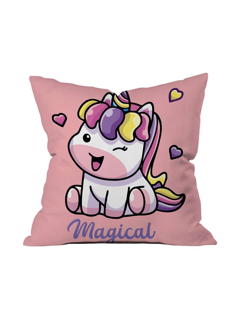 crazy corner printed cushion ( 12 x 12 inches )