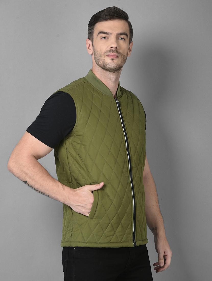 quilted solid casual jacket - 18559996 - Standard Image - 2