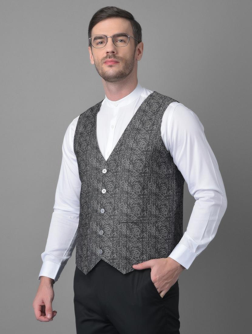 printed overlap waist coat - 18560000 - Standard Image - 2