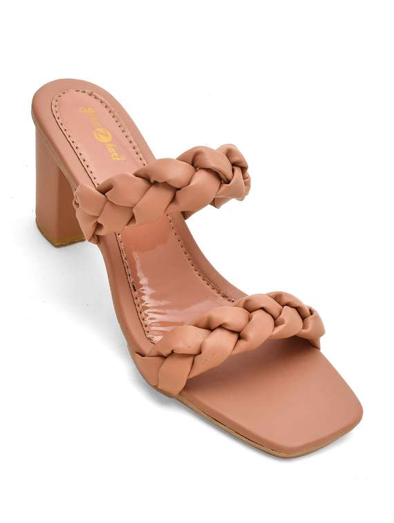 women solid slip on sandal