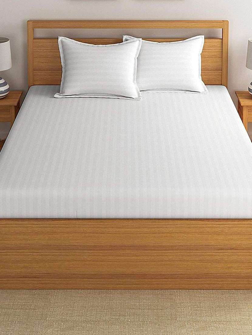 home plus studio white satin bedsheet