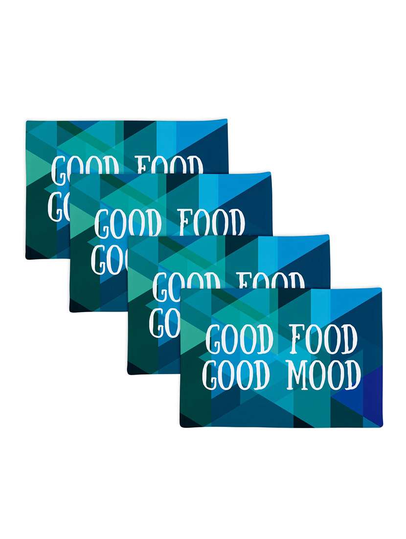 set of printed dining table placemats