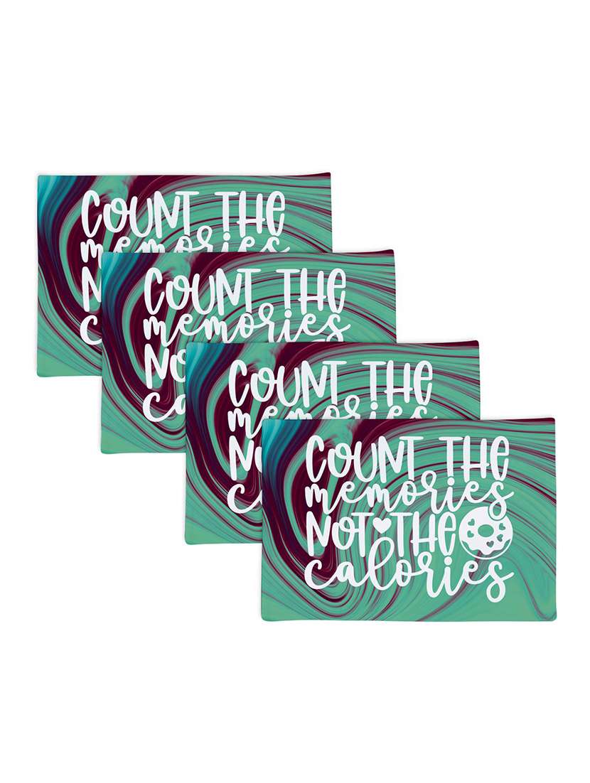 set of printed dining table placemats